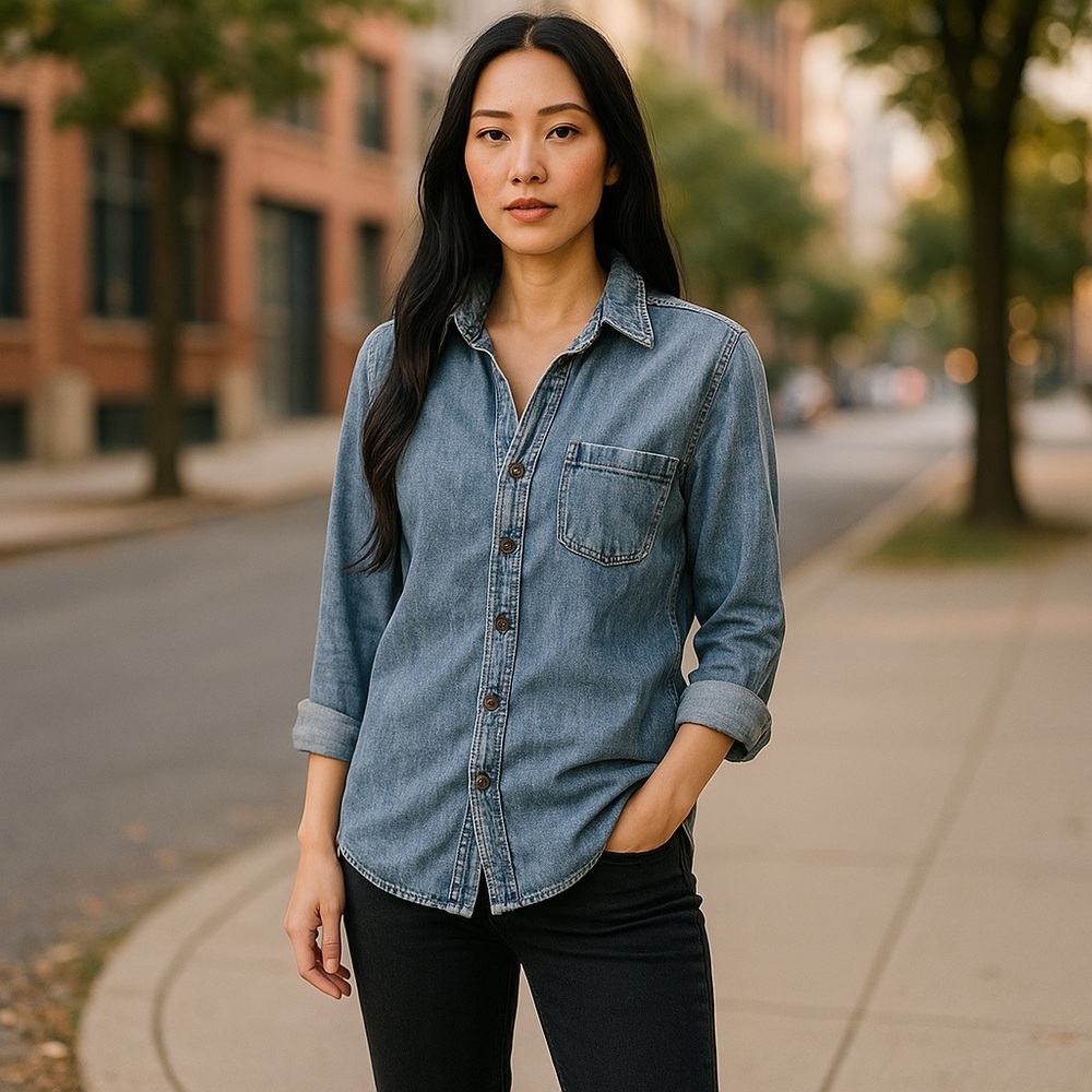 Mudd Light Blue Denim Shirt